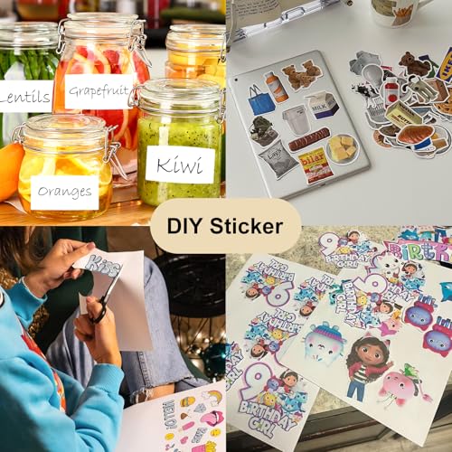 BESTEASY Sticker Paper 8.5" x 11" Full Sheet Label Stickers for Laser & Inkjet Printers, Self-Adhesive Paper Shipping Labels (500 Sheets,500 Labels) - size: 500 sheets, style: 1 up-8.5"x11"