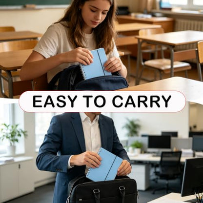 PAIKIUU 4 Pack Spiral Notebooks 5 x 7 in College Ruled, Mini Spiral Notebook, Waterproof 80 Sheets/160 Pages, Pocket Notebook with 120 Pcs Sticky Index Tabs for Home Office College School - size: 5 x 7 in, style: Style 1