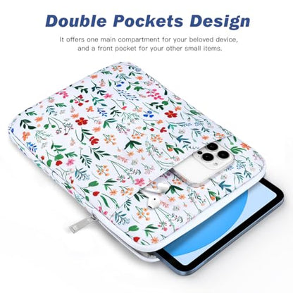 Dadanism 9-11 Inch Tablet Sleeve Bag Carrying Case for iPad (A16) 11th Gen 11", iPad 10th Gen 10.9" Air 5/4, iPad Air/Pro 11", iPad 9/8/7th 10.2", Galaxy Tab A11+ Plus 11"/S9 FE, Tab M11 11", Flowers - color: Flowers, size: 9-11 inch
