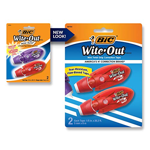 BIC Wite-Out Brand Exact Liner Correction Tape (4-Count) and Mini Twist Correction Tape (2-Count)