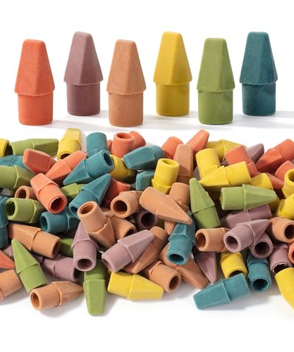 Mr. Pen- Pencil Top Erasers, 120 Pack, Folk Festival Colors | Latex-Free & No Smudge Pencil Eraser Tops - color: Folk Festival, size: 120 Pack