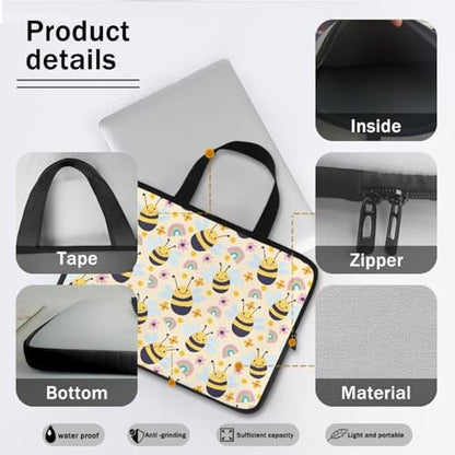 Laptop Bag Laptop Case Computer Carrying Case Laptop Sleeve Case Laptop Traval Bag Computer Cover for Men Women - color: Bees, size: 13inch
