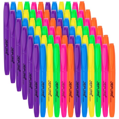 66 Pcs Highlighters, Chisel Tip, Assorted Colors Bible Highlighters Bulk - Quick Dry, Ideal for Studying, Note-Taking, School, College, Office, Teacher & Student Supplies - color: Multicolor, size: 72Pcs