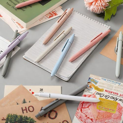 Epakh Gel Pens, 10 Pcs 0.5mm Quick Dry Black Ink Fine Point Smooth Writing Pens High End Series Retractable Aesthetic Ballpoint for Office School Supplies Women Men Gifts(Colorful,Classic) - color: Colorful, style: Classic