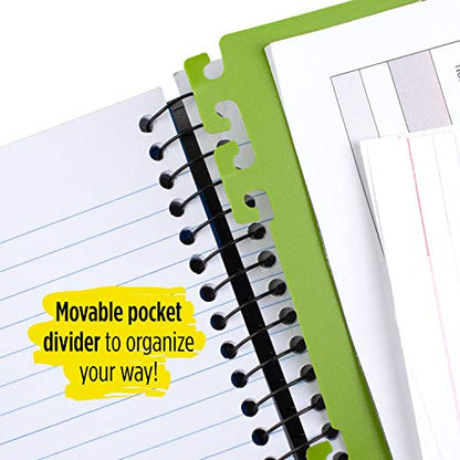 Five Star Advance Spiral Notebooks, 2 Subject, College Ruled Paper, 100 Sheets, 9-1/2" x 6", Black, White, 2 Pack (38636) - color: Black/White