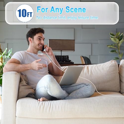 USB C Charger for iPhone Charger Fast Charging,[Apple MFi Certified] Type C Fast Wall Chargers Block Adapter 10FT USB C to C Woven Cable for iPhone 17ProMax/17 Pro/17e/Air/17/16 ProMax/16Pro/15,iPad