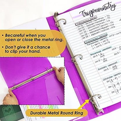 BAZIC Products 1" Glitter Poly 3-Ring Binder, 1 Pocket, 48-Case | round rings, 1 in glitter poly 3-ring binder, 1 inside pocket, holds up to 175 sheets, Durable poly - color: Glitter, size: 48-Pack