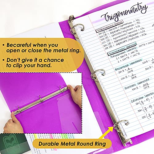 BAZIC Products 1" Glitter Poly 3-Ring Binder, 1 Pocket, 4-Set | round rings, 1 in glitter poly 3-ring binder, 1 inside pocket, holds up to 175 sheets, Durable poly - color: Glitter, size: 4-Pack