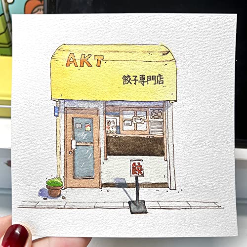 Watercolor Paper Sketchbook,3.9x3.9 Inch Mini Mixed Media Notebook,20 Sheets 140lb/300gsmTearable Artist Paper,Small Travel Drawing Journal for Adults,Painting,Watercolors,Art Supplies,White - color: 1-3.9x3.9 inch-300gsm-white