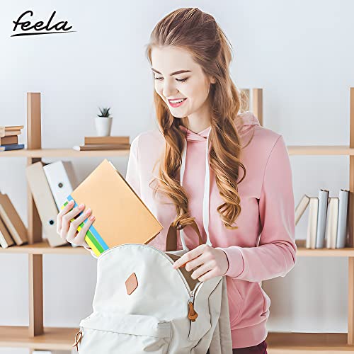 feela 96 Pack Composition Notebooks Bulk, Kraft Cover Lined Blank College Ruled Composition Travel Journals with Rainbow Spines For Women Students Business, 60 Pages, 8.3”x 5.5”, A5, 8 Colors - color: 8 colors X12