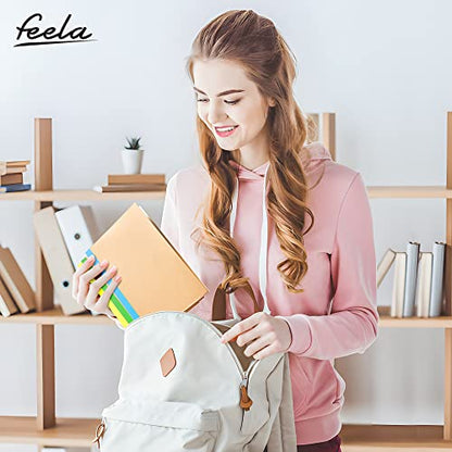 feela 96 Pack Composition Notebooks Bulk, Kraft Cover Lined Blank College Ruled Composition Travel Journals with Rainbow Spines For Women Students Business, 60 Pages, 8.3”x 5.5”, A5, 8 Colors - color: 8 colors X12