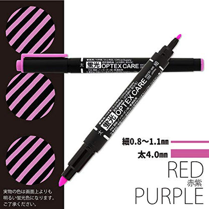 Zebra B-WKCR1-WR Highlighter Optex Care Fuchsia 10 Pens - color: Fuchsia 10 pcs