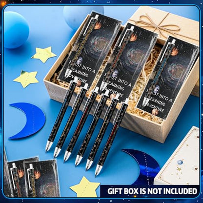 Dunzoom 30 Set Back to School Gifts Space Mechanical Pencil Bulk Blast into a Learning Adventure Bookmark Space Decor Refillable and Retractable Pencils for Back to School Supplies Teacher Student