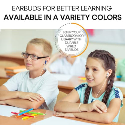 200 Packs Classroom Earbuds Bulk Headphones for Kids School Students Children, Wholesale Class Set Durable Earphones, Individually Bagged (200 White) - color: White, size: 200 PACK