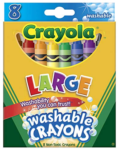 Crayola 52-3280 Large Crayola Washable Crayons 8 Pack
