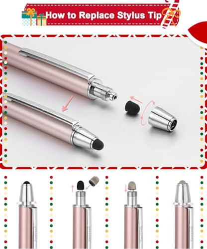Penyeah 3 Pack 0.16'' Fine Point Rubber Tip Stylus Pen for iPad iPhone Android Tablet Samsung Galaxy Amazon Fire, Universal & High Precision - color: mix-3pack