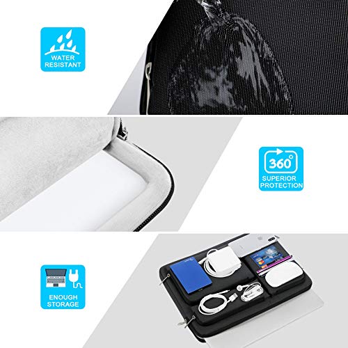 Lacdo 360° Protective Laptop Sleeve Case for 14 inch New MacBook Pro M5 Pro/Max A3426 A3427 (2026), M5/M4/M3/M2/M1 A3434 A3112 A3401 A3185 A2918 A2992, 13.8 inch Surface Laptop 7th Computer Bag, Black - color: Black, size: New MacBook Pro 14 Inch