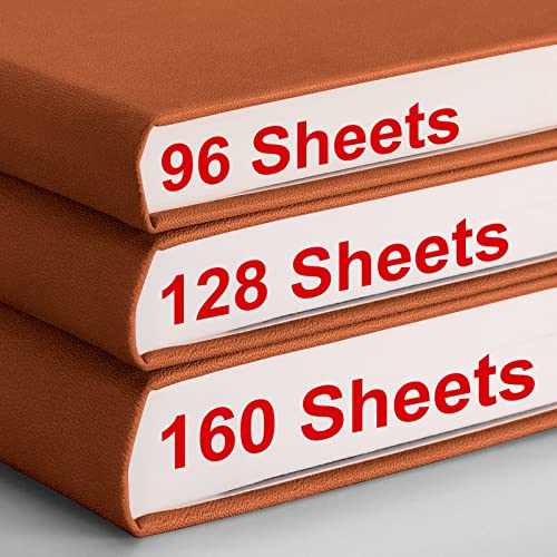AHGXG A4 Notebook College Ruled - 320 Pages Large Journal for Women and Men, 8.5''×11'', Leather Softcover Thick Journal, 100gsm Thick Lined Paper - Brown - color: Brown, size: A4