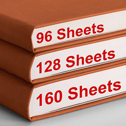 AHGXG A4 Notebook College Ruled - 320 Pages Large Journal for Women and Men, 8.5''×11'', Leather Softcover Thick Journal, 100gsm Thick Lined Paper - Brown - color: Brown, size: A4