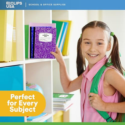 Composition Notebook Wide Ruled Composition Notebooks Bulk Yellow Marble Hard Cover Wide Ruled Notebook Paper Note Books For Schools Marble Composition Books 100 Sheets 200 Pages 9.75” x 7.25” (6 Pack, Yellow) - color: Yellow, size: 6 Pack