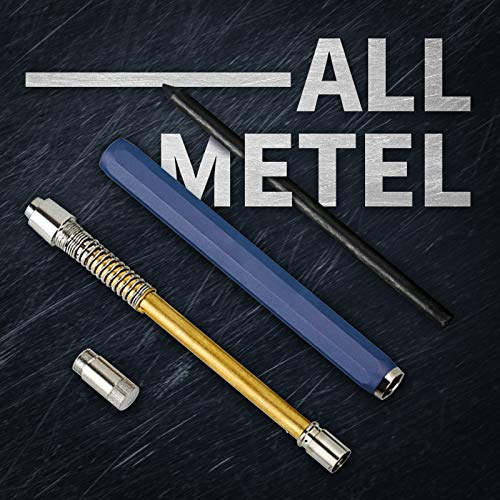 5.6mm Mechanical Pencil Lead Holder with Clip Metal Mechanical Clutch with Built-in Sharpener Automatic Graphite Pencil Lead Pencil For Construction, Draft Drawing, Crafting, Art Sketching - color: Blue 5.6mm Pencil