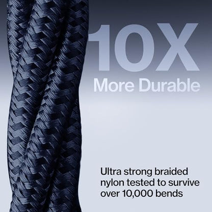 Statik MagStack Pro USB C to USB C Coiling Magnetic Charging Cable,100W | Nylon Braided Tangle-Free Design, Magnetic Coiling, Data Transfer, Compatible with iPhone & Android, 6FT Navy, 5 Pack - color: Navy, size: 6ft (5 Pack), style: USB-C to USB-C