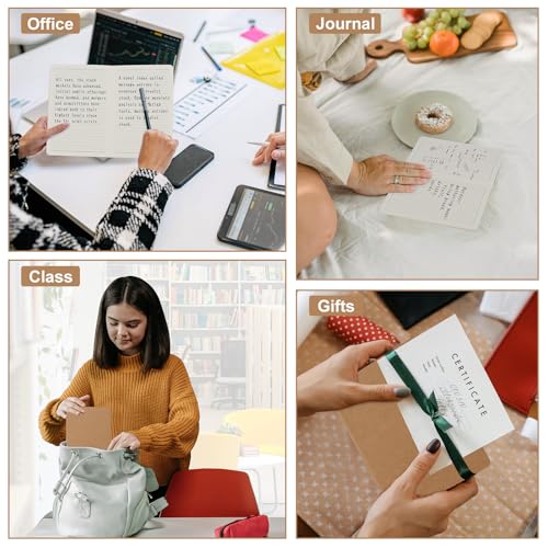 ZCZN 24 Pack A5 Kraft Notebooks Bulk, 8.15x5.5 Inches Lined Paper Journaling Notebooks, Notebooks for Work, Composition Notebooks for School, Journal Notebooks for Office, 60 Pages
