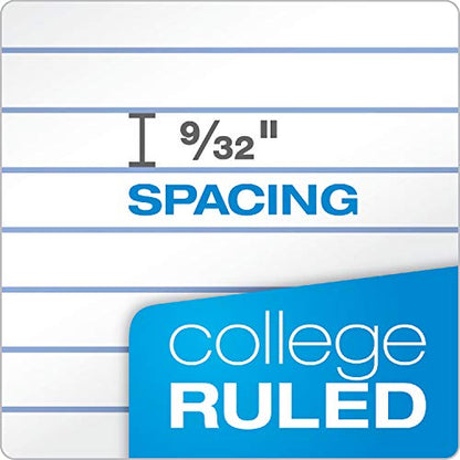 Oxford 5 Subject Notebook, Journal, 11 x 9 Inch, Assorted Covers, 200 Sheets, College Ruled, Perforated Spiral Notebook, Durable Poly Cover (10588) (Pack of 8) - size: (Pack of 8)