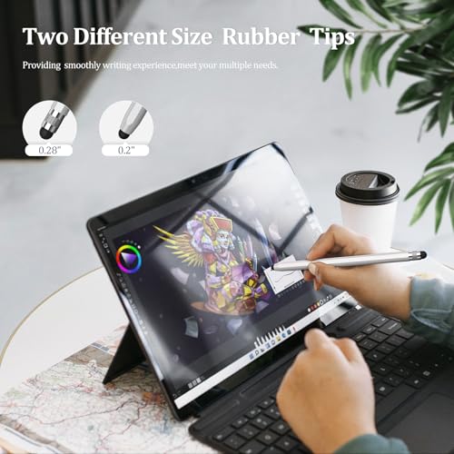 Stylus Pens for Touch Screens, 2-in-1 Magnetic Stylus Pen High Precision & Sensitivity Capacitive Stylus for iPad iPhone Samsung Galaxy Tablets All Universal Touchscreen Device-Black/Silver/Green - color: Black/Silver/Green