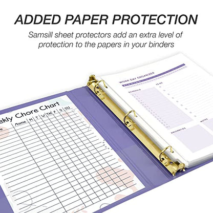 Samsill Durable 1 inch 3 Ring Binder, 100% Recycled Chipboard, Lilac - color: Lilac, size: 1 Pack, style: 1 Inch