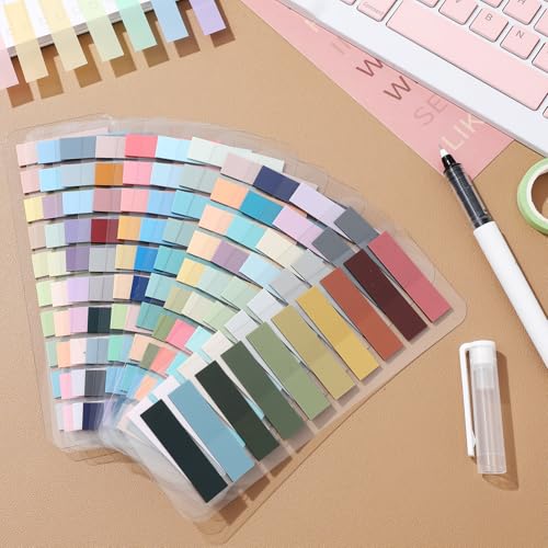 Lurrose 2400pcs Annotation Tabs: Transparent Page Markers - Writable and Repositionable Sticky Index Tabs for Page Marking Classify File