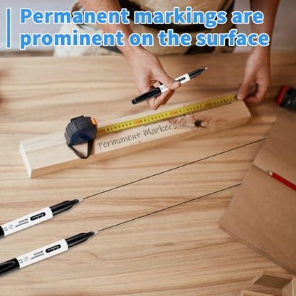 Black Ultra Fine Point Permanent Markers, Extra Fine Tip, Quick Drying and Waterproof, Fade Resistant Perfect on Paper, Glass, Metal, Plastic, Wood, Office & School Use, 100 Pack - size: 1 Count (Pack of 100)