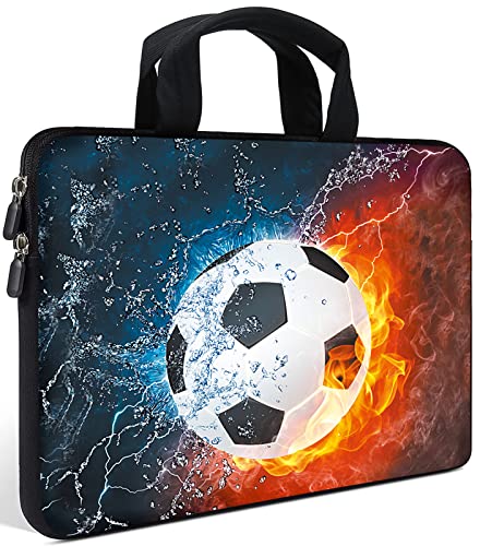 AMARY Laptop Sleeves 11.6" 12" Laptop Handle Bag Neoprene Notebook Carrying Pouch Chromebook Sleeves case (Soccer) - color: Soccer