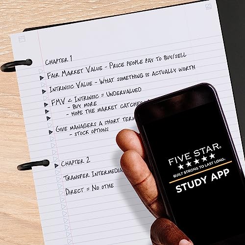 Five Star Flex Refillable Notebook + Study App, College Ruled Paper and 1 Inch TechLock Ring Binder with Pockets, Tabs and Dividers, 200 Sheet Capacity, Seaglass Green (293280AQ8) - color: Green, size: 1 Count (Pack of 1)