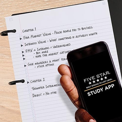 Five Star Flex Refillable Notebook + Study App, College Ruled Paper and 1 Inch TechLock Ring Binder with Pockets, Tabs and Dividers, 200 Sheet Capacity, Seaglass Green (293280AQ8) - color: Green, size: 1 Count (Pack of 1)