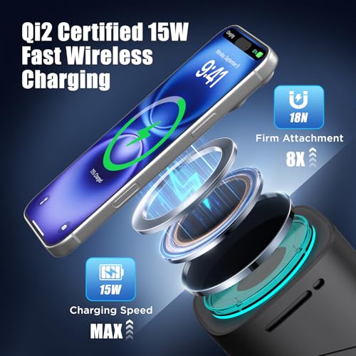 6-in-1 Charging Station, Desktop Charger with QI2 15W Wireless & 65W USB-C Hub, 3 USB-C + USB-A, Smart Power for iPhone, Android, Earbuds, Watch, Laptop for Office Desk & Nightstand (Desert) - color: Desert