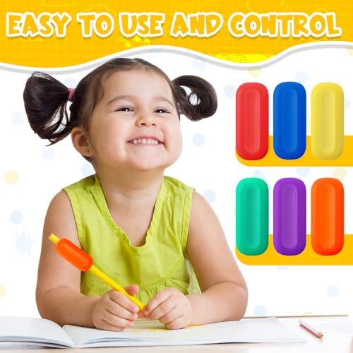 6-Pack Pencil Weights for Kids, Adults & Special Needs, 1 Oz Silicone Handwriting Aid – Improves Penmanship for Autism, Adhd, Tremors, Dyspraxia & Fine Motor Skill