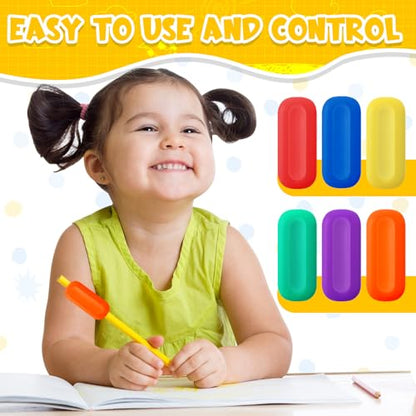 6-Pack Pencil Weights for Kids, Adults & Special Needs, 1 Oz Silicone Handwriting Aid – Improves Penmanship for Autism, Adhd, Tremors, Dyspraxia & Fine Motor Skill
