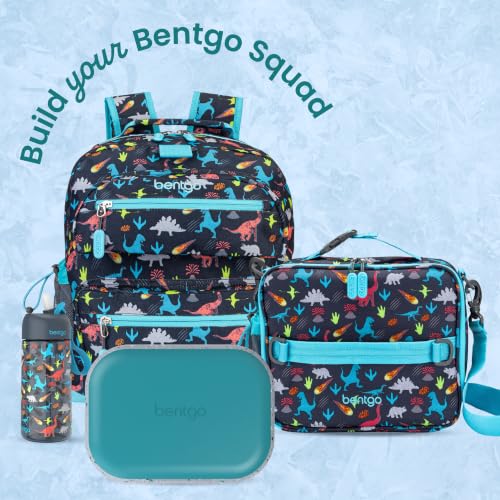Bentgo Chill Kids Leakproof Lunch Box - 4-Compartment Bento Box with Built-In Ice Pack, 3.3 Cup Capacity, BPA-Free, Microwave & Dishwasher Safe Tray, Ages 3–7 (Truly Teal) - color: Confetti Edition - Truly Teal
