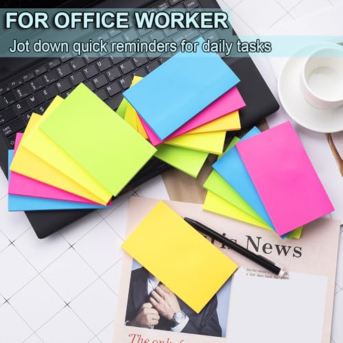 (15 Pads) Sticky Notes 3x5 in,Bright Notepads,Stickies,Memo Note Pads | Super Sticking Power,Colorful,Strong Adhesive,Post on Windows Doors,Office School,Recyclable,Easy to Write on,Hold Well - color: Multi Color