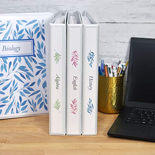 Avery Durable View 3 Ring Binders for Home School Supplies, Office Supplies, or Home Organization, 1.5" Slant Ring, 4 White Binders (17576) - size: 1.5"