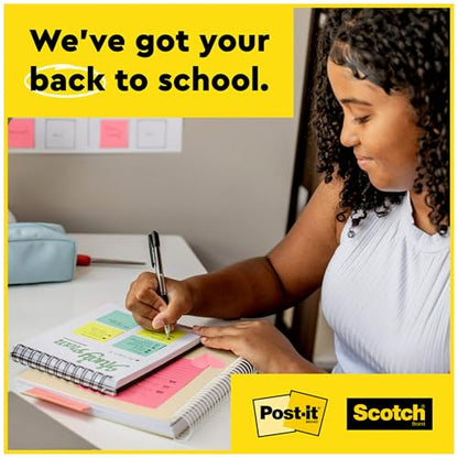 Post-it Super Sticky Notes, 3 x 3 in, Assorted Brights, 24 Pads - size: 3 in x 3 in, style: Standard