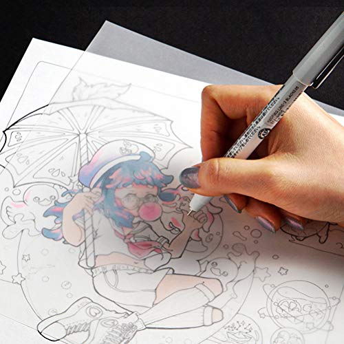 100 Sheets Tracing Paper 8.5 x 11 Inch, White Trace Paper Translucent Paper | Thin lightweight sheets, clear tracing, smooth writing, ideal for sketching, drawing, overlays, not for printers