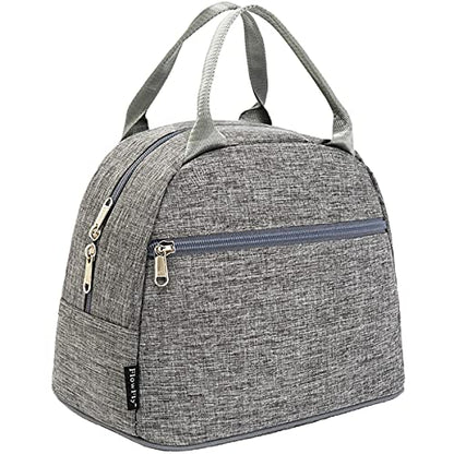 FlowFly Insulated Lunch Cooler Bag - Tote Bag Organizer for Women/Men, Heather Grey - color: Gray