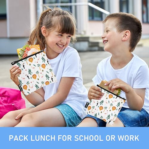 Reusable Food Storage Bags Animal Lion 3 Pack Set Lunch Bag Compact Sandwich Snack Bag Small Medium Large for Lunch, Travel & Organization - color: Bag 4