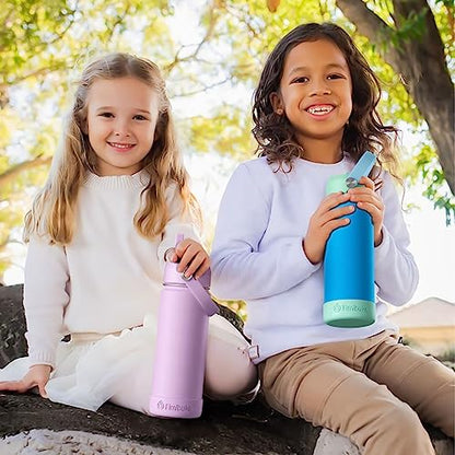 Fimibuke Kids Insulated Water Bottle, 18oz BPA FREE 18/8 Stainless Steel Kids Cup with Straw Travel Tumbler Double Wall Vacuum Leak Proof Toddler Water Bottle for School Boys Girls(1 Pack, Lilac) - color: B14. Lilac