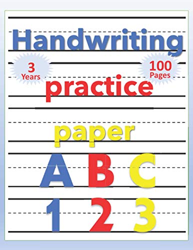 Handwriting Practice Paper: Writing Notebook for Kids Age 3