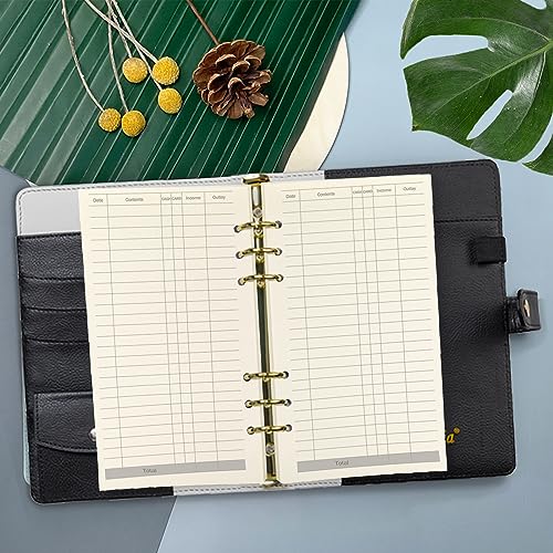 A6 Planner Inserts Binder Refill Paper,for Filofax/6 Ring Notebook Budget Binders, 45 sheets/90pages, 100Gsm Quality, Harphia (A6 3.74 x 6.77'',Finance) - color: Finance Schedule, size: A6