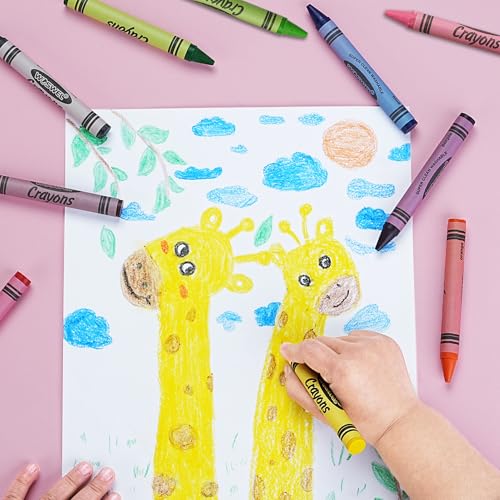 WOSWEL Super Washable Jumbo Crayons Bulk, 12 Pack with 10 Bright Colors, Non-Toxic Easy-Grip for Toddlers 1-3 & Kids Ages 4-8, Safe Art Supplies for Coloring Books & School Projects