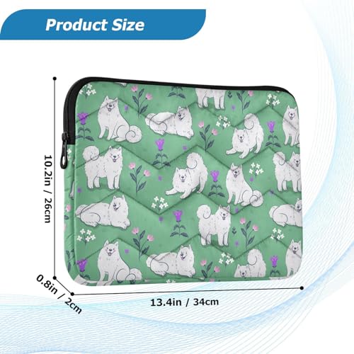 Cute Laptop Sleeve 13 inch Cute Samoyed Dog Laptop Bag 14 inch Waterproof Computer Bag for Women Laptop Accessories Computer Cover Bag for Tablet Men - color: Cute Samoyed Dog